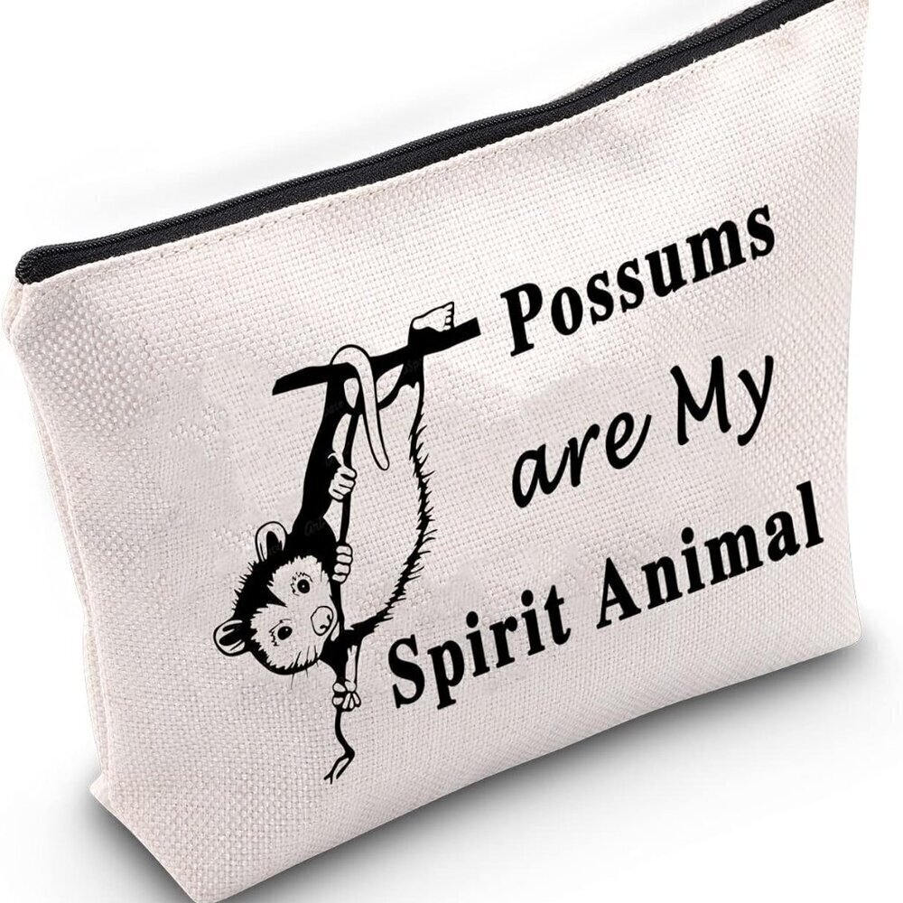 Funny Opossum Lovers Gifts Possums are My Spirit Animal Makeup Bags Wildlife Res